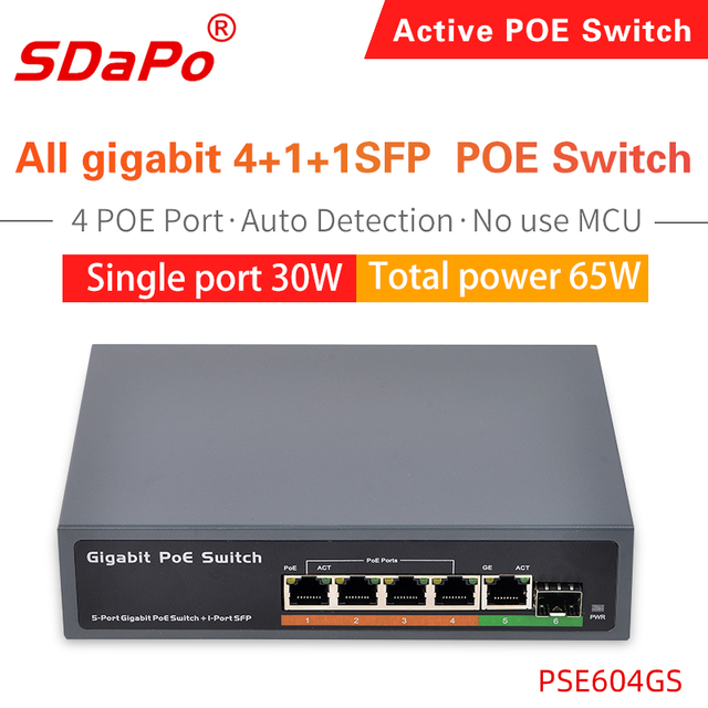 PSE604GS / PSE0411GD 4 Port PoE Network Switch