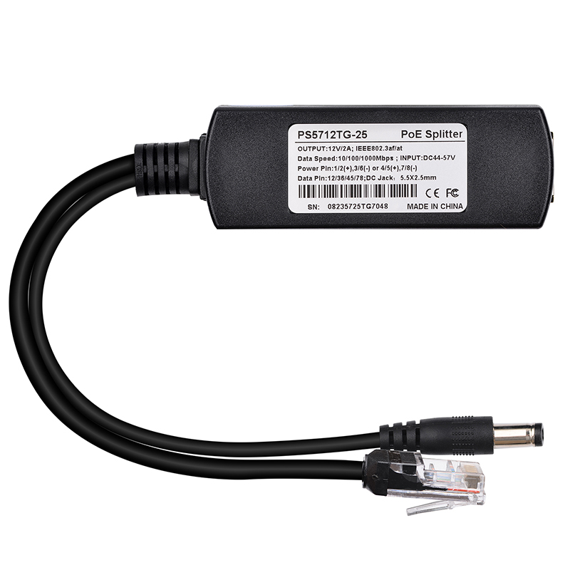 PS5712TG 12V 2A Gigabit Ethernet PoE Splitter