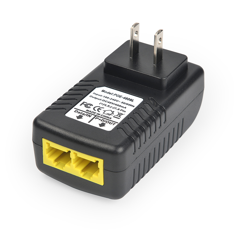 POE4805 Passive 48V 0.5A high working efficiency of 90-264VAC wide voltage input PoE Injector with high quality