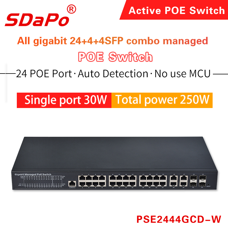 PSE2444GCD-W 24 Port PoE Network Switch