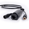 FS5712R 12V1A 10/100M IP66 Waterproof Black PoE Cable with Audio Jack For IPC
