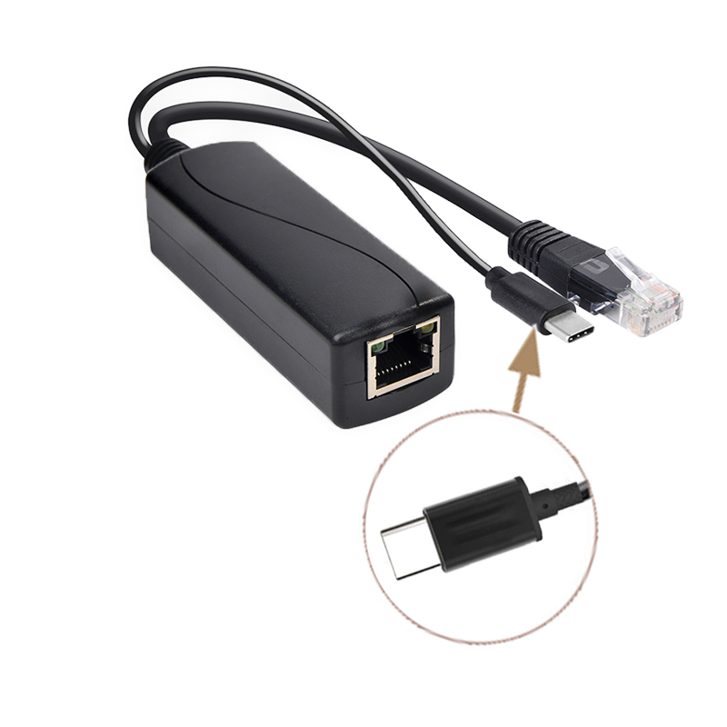 SDAPO TYPEC0503G 5V 3A gigabit 1500V high voltage isolation IEEE802.3af/at poe splitter
