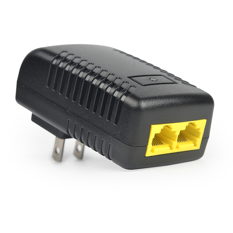 POE4805 Passive 48V 0.5A high working efficiency of 90-264VAC wide voltage input PoE Injector with high quality