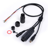 FS5712R 12V1A 10/100M IP66 Waterproof Black PoE Cable with Audio Jack For IPC