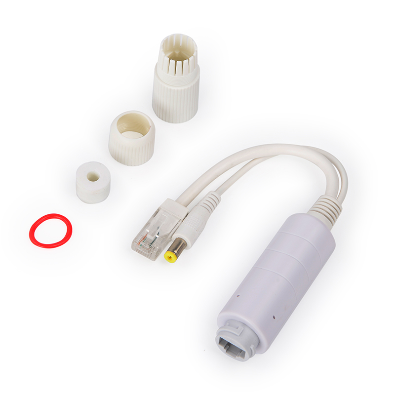 FS5712W 100Mbps 12V/1A Waterproof White PoE Splitter