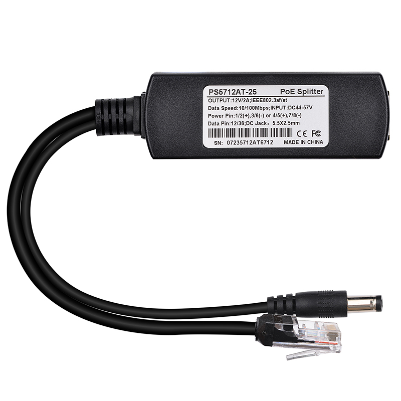 PS5712AT 100Mbps 12V 2A PoE Splitter