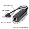 TYPEC-PD23W 2.5G QC3.0 PD3.0 Fast Charging Standard IEEE802.3at Gigabit Ethernet PoE Splitter