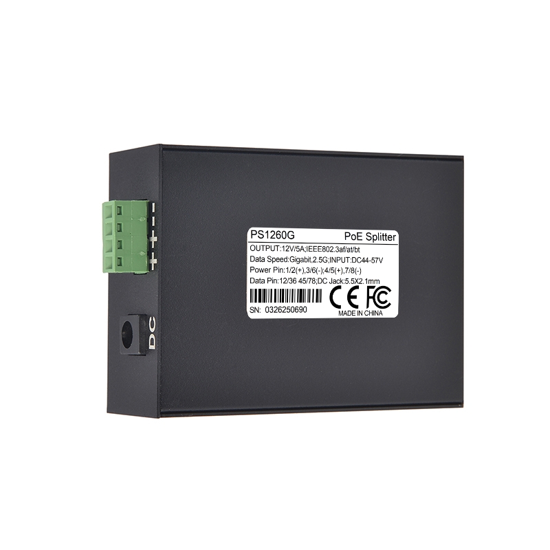 PS1260G 12V5A 60W 2.5G Gigabit Ethernet PoE Splitter