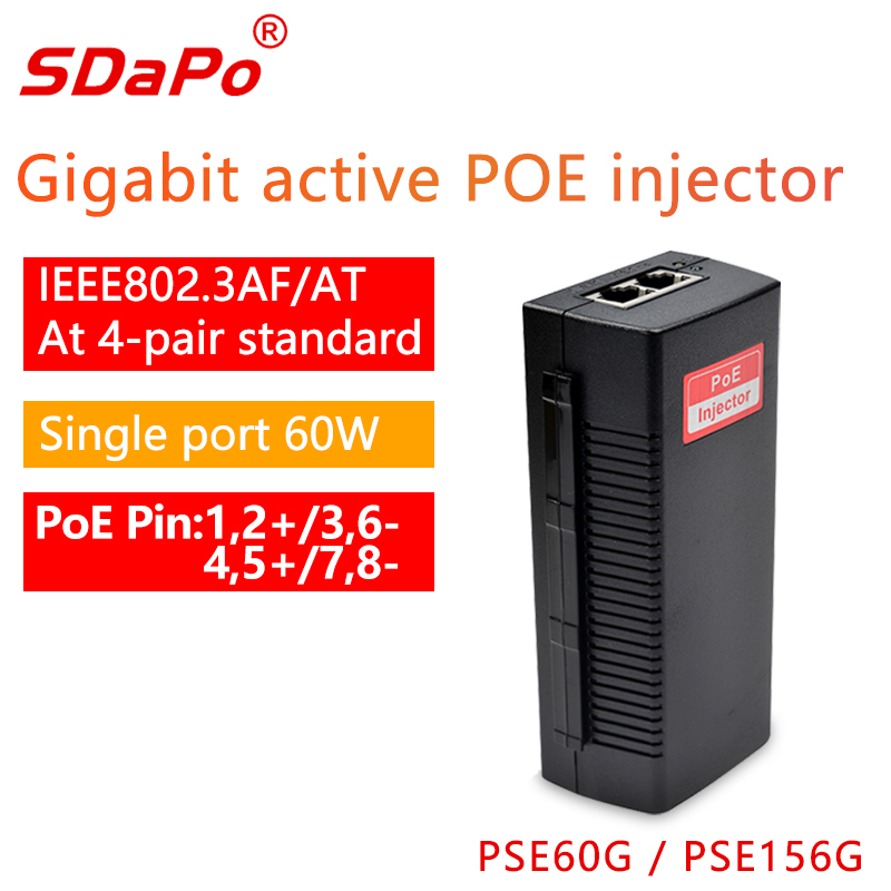 PSE60G/PSE156G Gigabit 60W PoE Injector