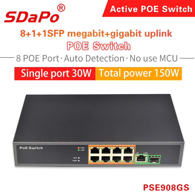 PSE908GS PSE0811FGD 8 Port PoE Network Switch