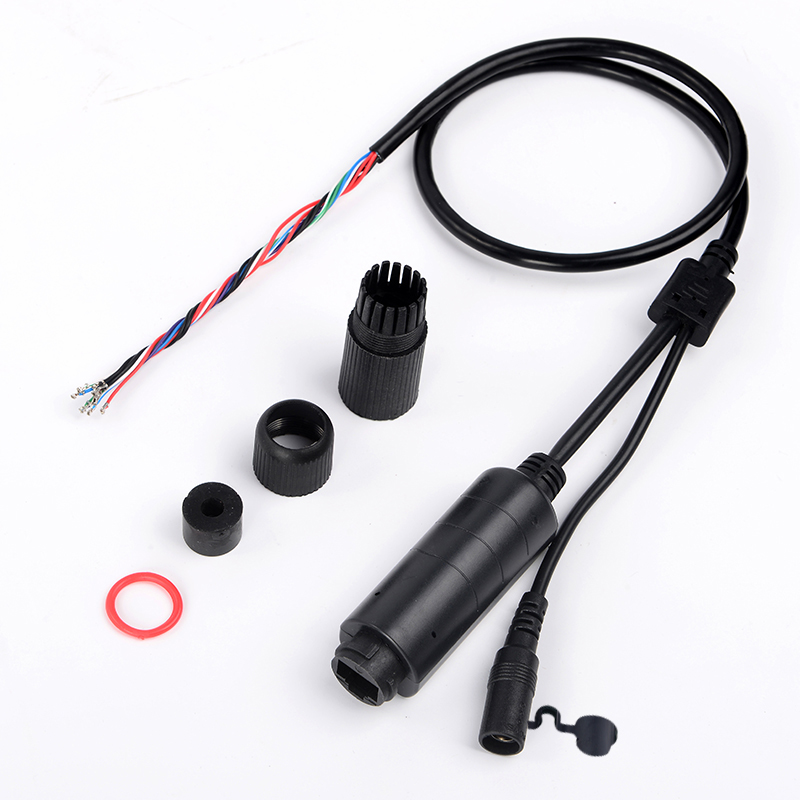 FS5712D 12V1A 10/100M IP66 Waterproof Black PoE Cable For IPC