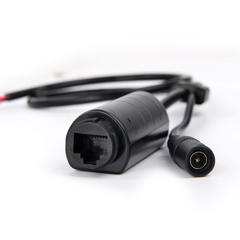 FS5712D 12V1A 10/100M IP66 Waterproof Black PoE Cable For IPC