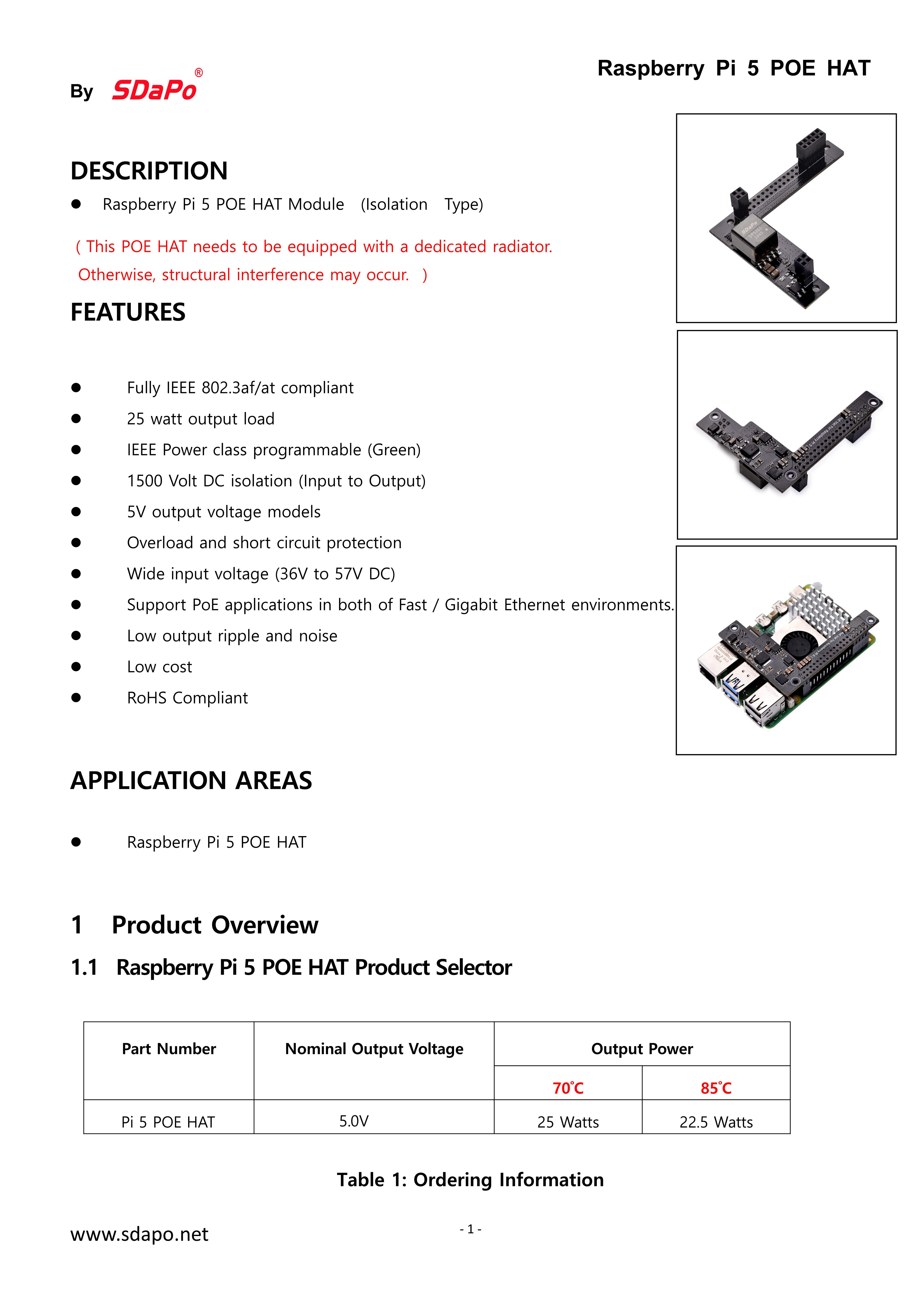 PI 5 POE HAT+ Datasheet_1