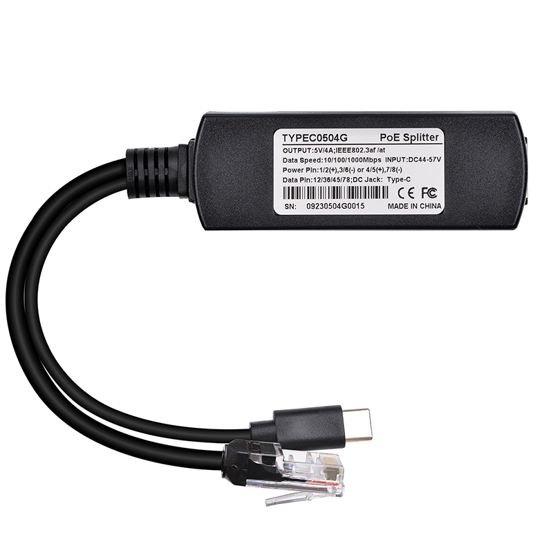 PS0504G 5V 4A Gigabit Ethernet PoE Splitter