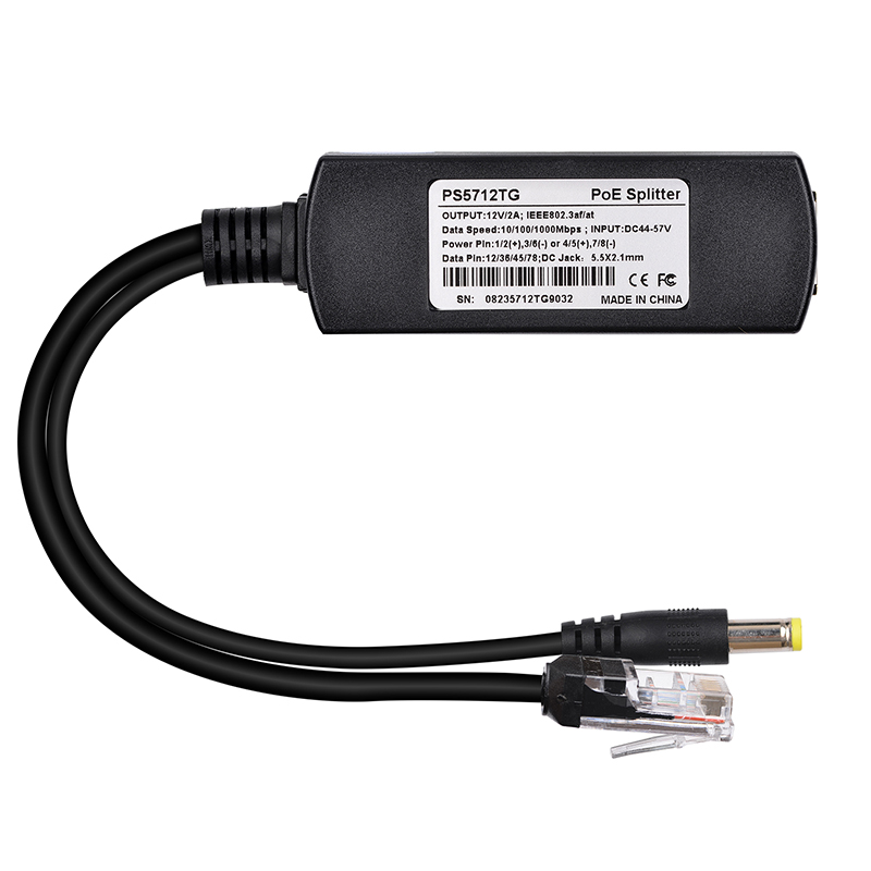 PS5712TG 12V 2A Gigabit Ethernet PoE Splitter